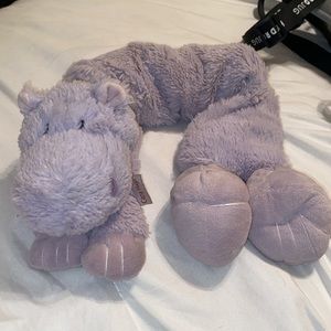 Cozy hugs purple hippo neck warmer